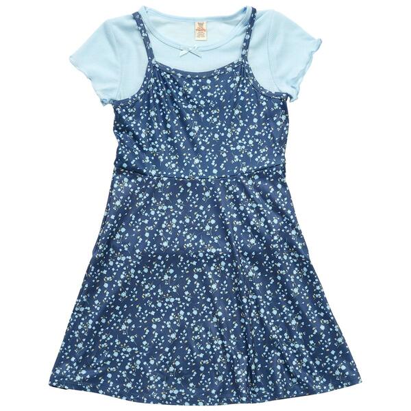 Girls &#40;7-16&#41; Sweet Butterfly&#40;R&#41; Ditsy Floral Skater Dress & Rib Tee - image 