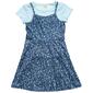 Girls &#40;7-16&#41; Sweet Butterfly&#40;R&#41; Ditsy Floral Skater Dress & Rib Tee - image 1