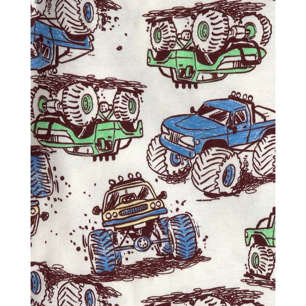 Toddler Boy Carter''s 4Pc Monster Truck Cttn Pj Set
