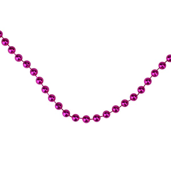 Northlight Seasonal Shiny Metallic Pink Beaded Christmas Garland