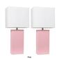 Elegant Designs&#8482; Modern Leather Table Lamps - Set of 2 - image 16