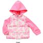 Toddler Girl Pink Platinum&#174; Heart Puffer Vest Jacket - image 3