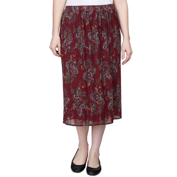 Petite Alfred Dunner Mulberry Street Woven Paisley Skirt