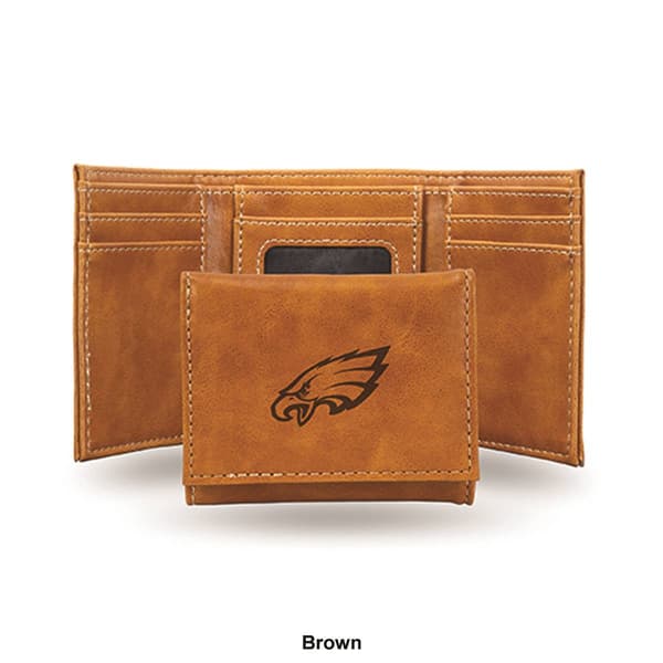 Mens NFL Philadelphia Eagles Faux Leather Trifold Wallet