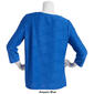 Petite Emily Daniels 3/4 Sleeve Texture Embossed Blouse - image 2