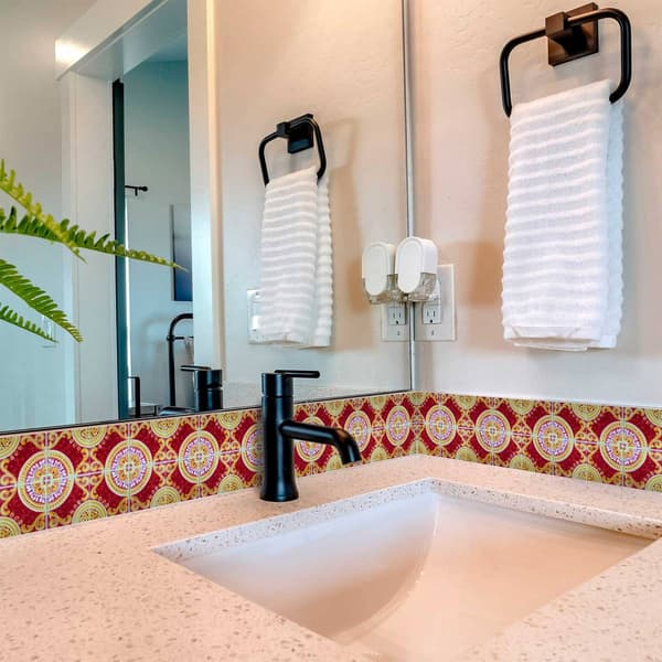 9th & Pike&#174; 24pk. Golden Ruby Removable Peel & Stick Tiles