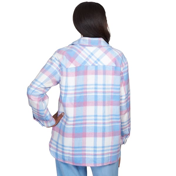 Womens Alfred Dunner Swiss Chalet Pastel Plaid Shacket