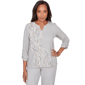 Womens Alfred Dunner Comfort & Joy Metallic Swirl Embroidered Sp - image 1