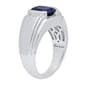 Mens Gentlemen''s Classics™ Created Blue & White Sapphire Ring - image 2