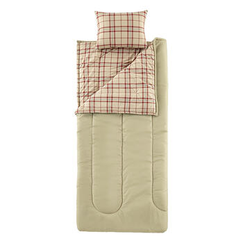 Micro Flannel® Sleepover Solutions™ Carlton Plaid Sleeping Bag - Boscov's