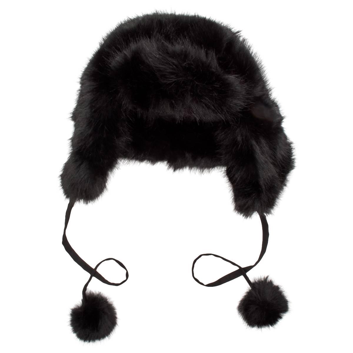 Womens Betsey Johnson Faux Fur Trapper Hat