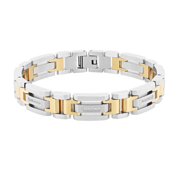 Mens Gentlemen's Classics™ Two-Tone Stainless Steel Bracelet