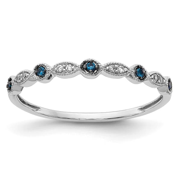 Endless Affection&#40;tm&#41; 14kt. White Gold Blue & White Ring - image 