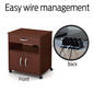 South Shore Axess Microwave Cart on Wheels-Cherry - image 3