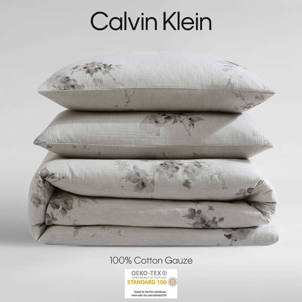 Calvin Klein Aquarelle Floral Cotton 3pc. Duvet Cover Set