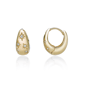 Brilliant Grown 18kt. Gold-Plated Lab-Grown Diamond Hoop Earrings - image 2