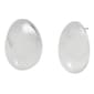 Steve Madden Rhodium Oval Sphere Post Earrings - image 1