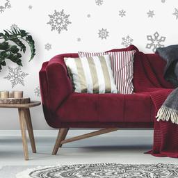 RoomMates® Grey Glitter Snowflakes Wall Decals