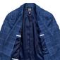 Mens Savile Row Plaid Suit Jacket - Dark Blue - image 2