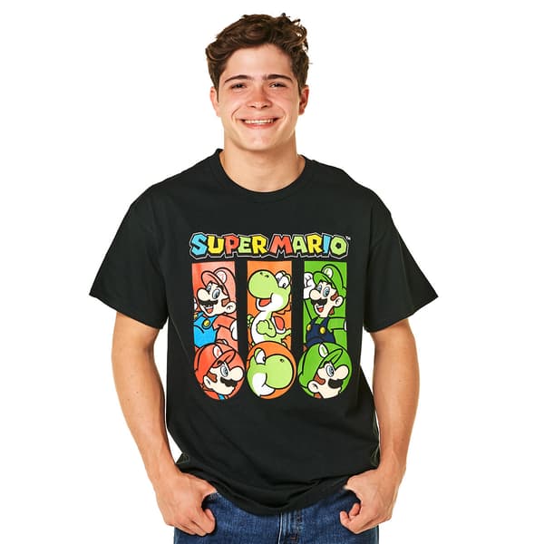 Young Mens Nintendo Super Mario(tm) Three Up Graphic Tee