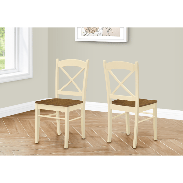 Monarch Specialties Transitional Wood Dining Chair-Set Of 2 - image 