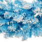 Northlight Pre-Lit Sky Blue Flocked Pine  Christmas Wreath - image 4