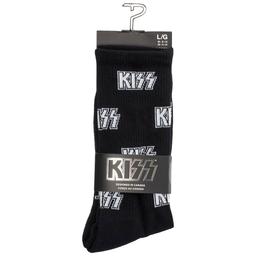 Mens Perri''s Kiss Logo Crew Socks - Black