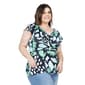 Plus Size 24/7 Comfort Apparel Butterfly Ruffle V-Neck Blouse - image 2