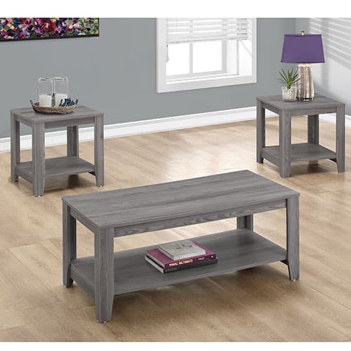 Monarch Specialties Grey Set of 3 Tables - image 