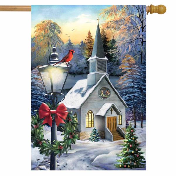 Briarwood Lane Come All Ye Faithful House Flag