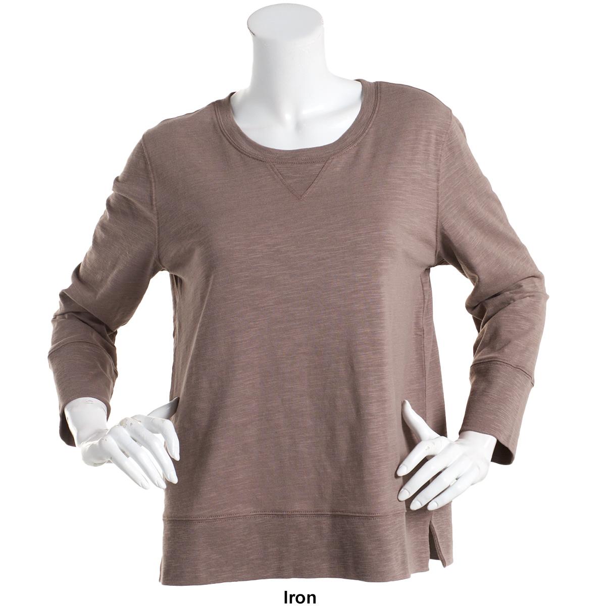 Petite Preswick &amp; Moore 3/4 Sleeve Slub Knit Tee