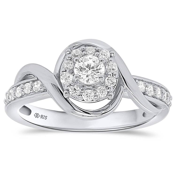 Nova Star(R) Sterling Silver 1/2ctw. Lab Grown Diamond Promise Ring