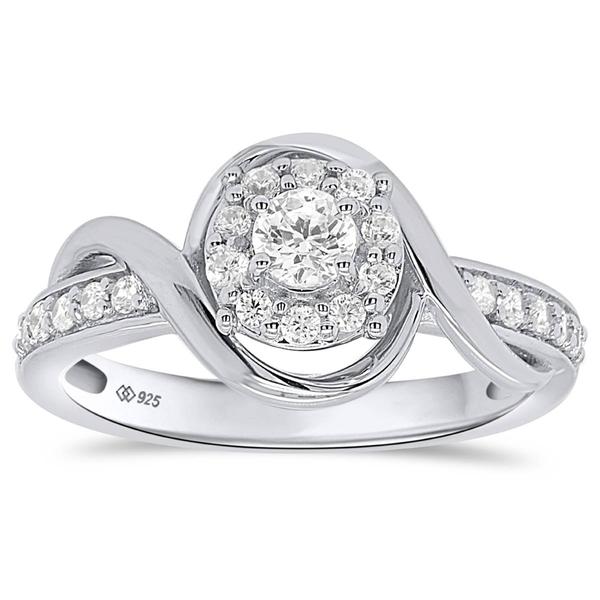 Nova Star(R) Sterling Silver 1/2ctw. Lab Grown Diamond Promise Ring