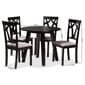 Baxton Studio Derya Modern Grey Fabric Wood 5pc. Dining Set - image 8