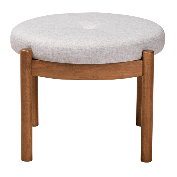 Baxton Studio Iliana Japandi Wood Ottoman Footstool