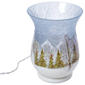 Transpac Snowy Christmas Reindeer LED Glass Hurricane - image 1