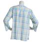 Womens Hasting & Smith 3/4 Sleeve 3 Button Plaid Henley - image 2