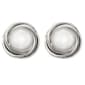 Sterling Silver Pearl Love Knot Stud Earrings - image 1