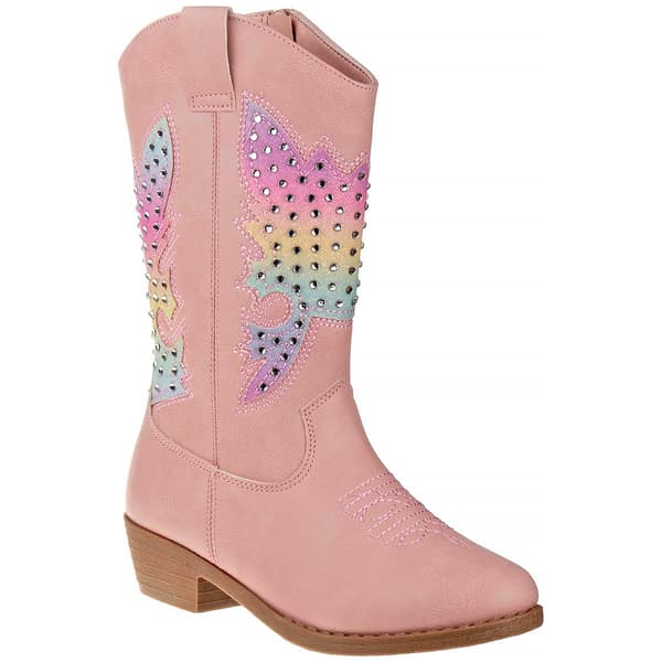 Little Girls Kensie Girl Zip-Up Bedazzled Cowgirl Boots