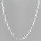 Design Collection Silver Plated Paper Clip Necklace - image 1