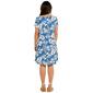 Womens Harlow & Rose Floral Shift Dress-Federal Blue - image 3