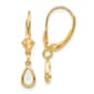 Gemstone Classics&#40;tm&#41; 14kt. Gold Pear Opal Dangle Earrings - image 1