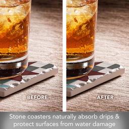 Thirstystone 4pk. Barn Quilt Sign Square Coaster Set
