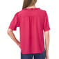 Womens Cece Short Puff Sleeve Ruffle Button Front Blouse - image 2