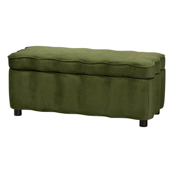 bali & pari Paulina Velvet Storage Bench - image 
