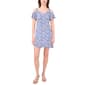 Petite MSK Flutter Cold Shoulder Floral Swing Shift Dress - image 1