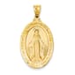Unisex Gold Classics(tm) 14kt. Gold Mary Medal Pendant - image 1