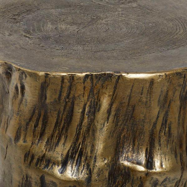 9th & Pike® Gold Fiberglass Eclectic Footstool