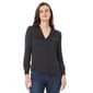 Womens Jones New York Long Sleeve Textured Charm Utility Top - image 1