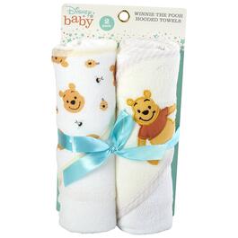 Baby Unisex Disney 2pk. Winnie the Pooh Hooded Towel Set